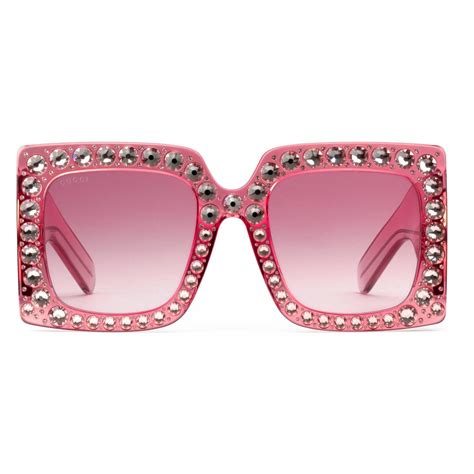 gucci eyeglasses pink|gucci glasses with rhinestones.